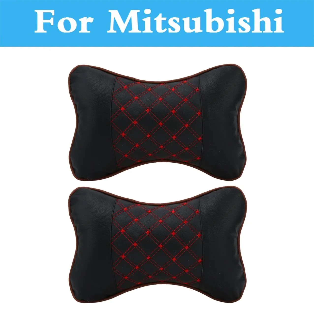 2 шт. кожа Pp Хлопок подголовник для автомобиля подушка шеи Mitsubishi Eclipse Ek Endeavor Airtrek Asx