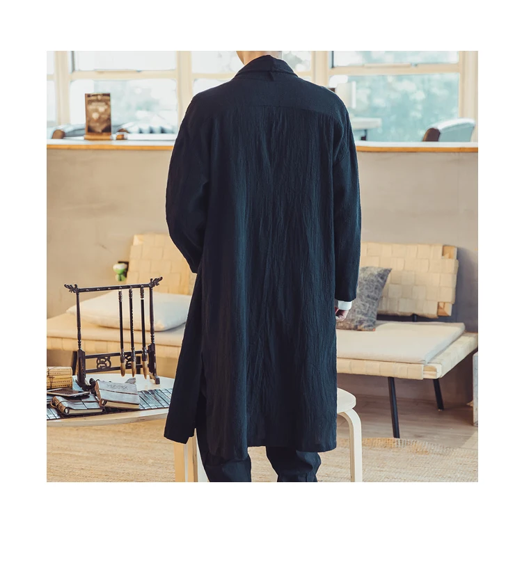 2018 китайская стильная ветровка, Свободное пальто, весенне-осенняя модная повседневная простая трендовая однотонная длинная