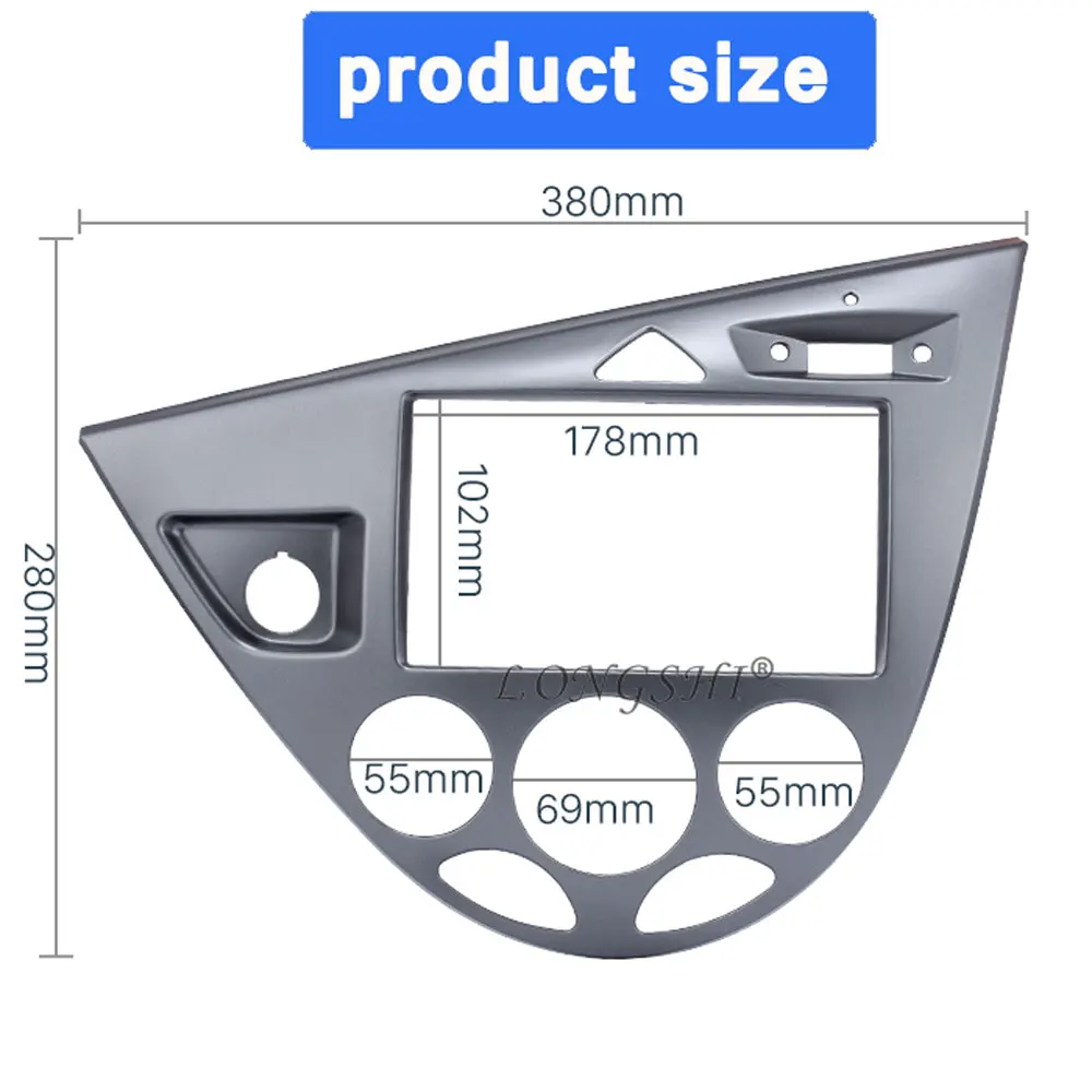 Автомобильная установка DVD рамка, DVD панель, Dash комплект, фасции Для 06 Ford Fiesta/Focus, 2DIN(европейский, LHD