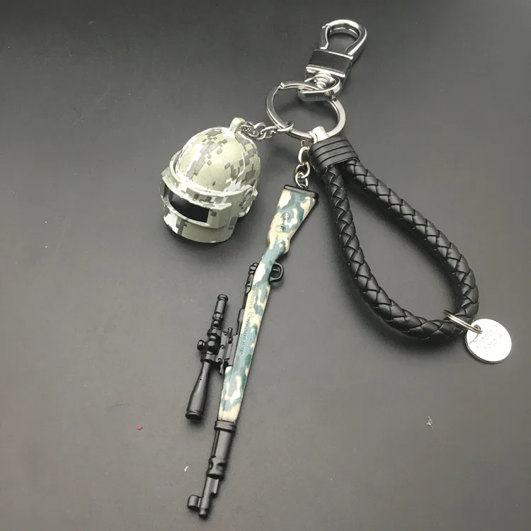 

PUBG Playerunknown's Battlegrounds Keychain Game PUBG Camouflage Toy Gun Model Key Ring Bag Charm Key Chain Chaveiro Jewelry