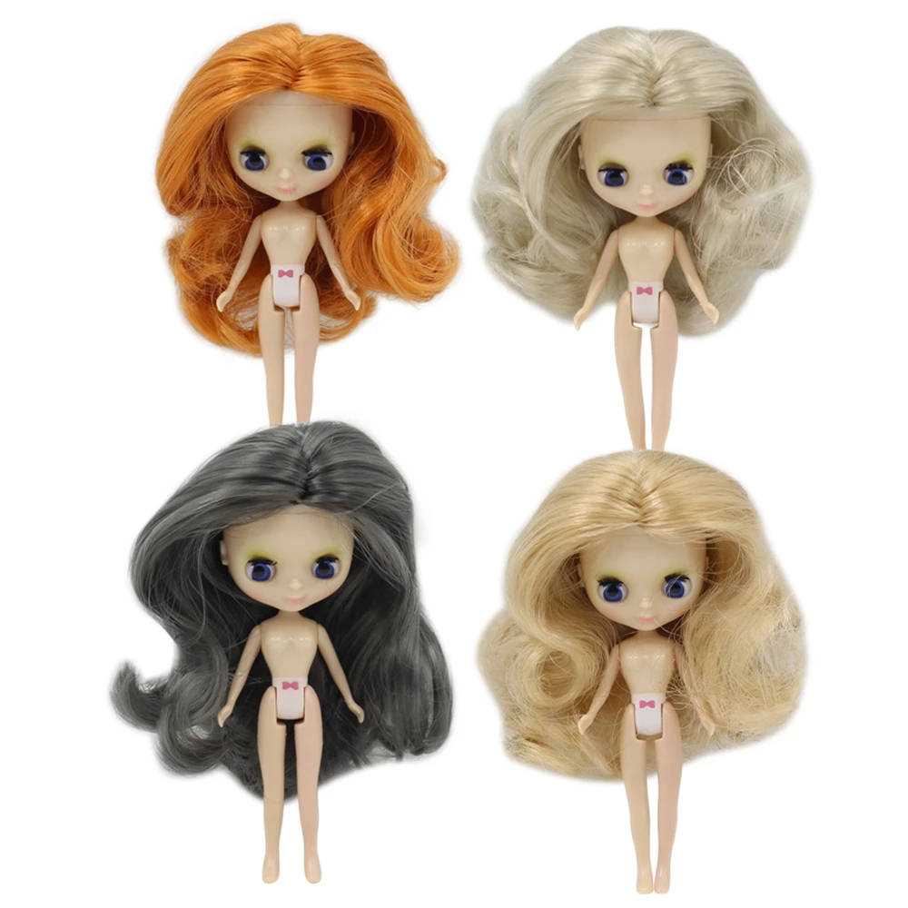10 см DIY завод blyth мини кукла длинные волосы doll club doll moulddoll stuffed | Куклы -32705675650