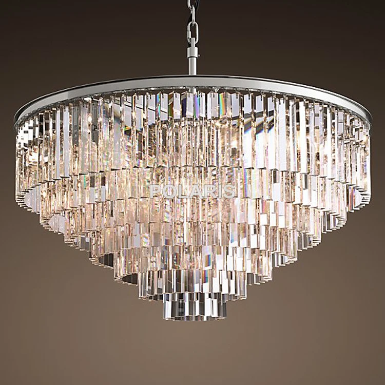 Retro Vintage Crystal Chandelier Light Fxiture Glass Prism
