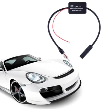 

New Black 12V 25db Strengthen Car Automobile Radio Signal Amplifier ANT-208 Auto FM/AM for Antenna Aerials Booster Blue Red