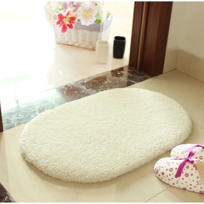 40*60 CM Plush Velvet Non slip Bedroom Floor Soft Plush Shaggy Mat Bath