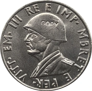 

Albania 1939 0.5 Lek Francs coin copy 24mm