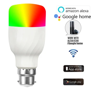 

RGB B22 11W Led Lights LED Smart Bulb WIFI Remote Control for Home Adjust Brightness LEDs Bulb Lamp Support Alexa Google Home
