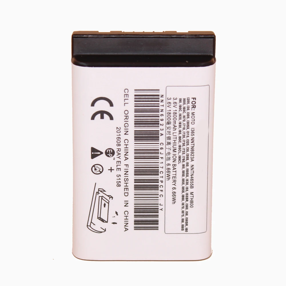 

NNTN6923A NNTN4655B 1800mAh Li-ion Battery for Motorola DTR620 MTH650 MTH800 i860 i920 i205 i325 SNN5705 SNN5706 i720 i850