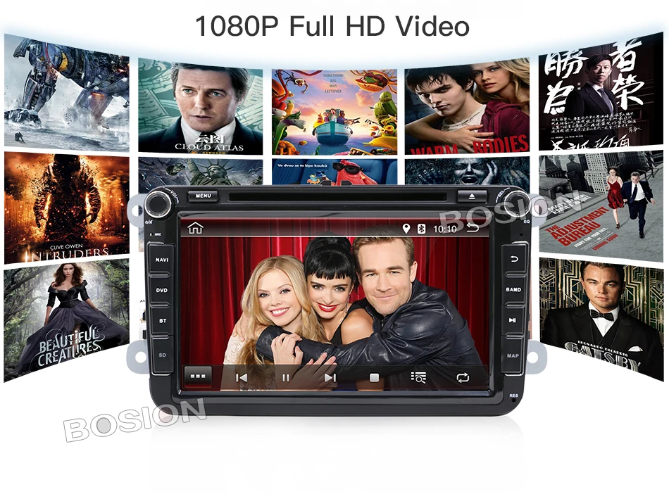 Sale Android 7.1 8" 2 din Car DVD GPS 3G/4G radio stereo player SWC for Volkswagen VW golf 6 touran passat B7 sharan Touran polo seat 13