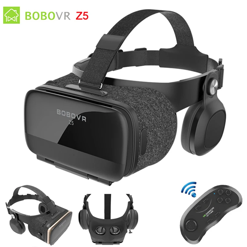 BOBOVR Z5 VR очки 3D Виртуальная реальность картонный шлем для Iphone Android смартфон с vr пультом дистанционного управления