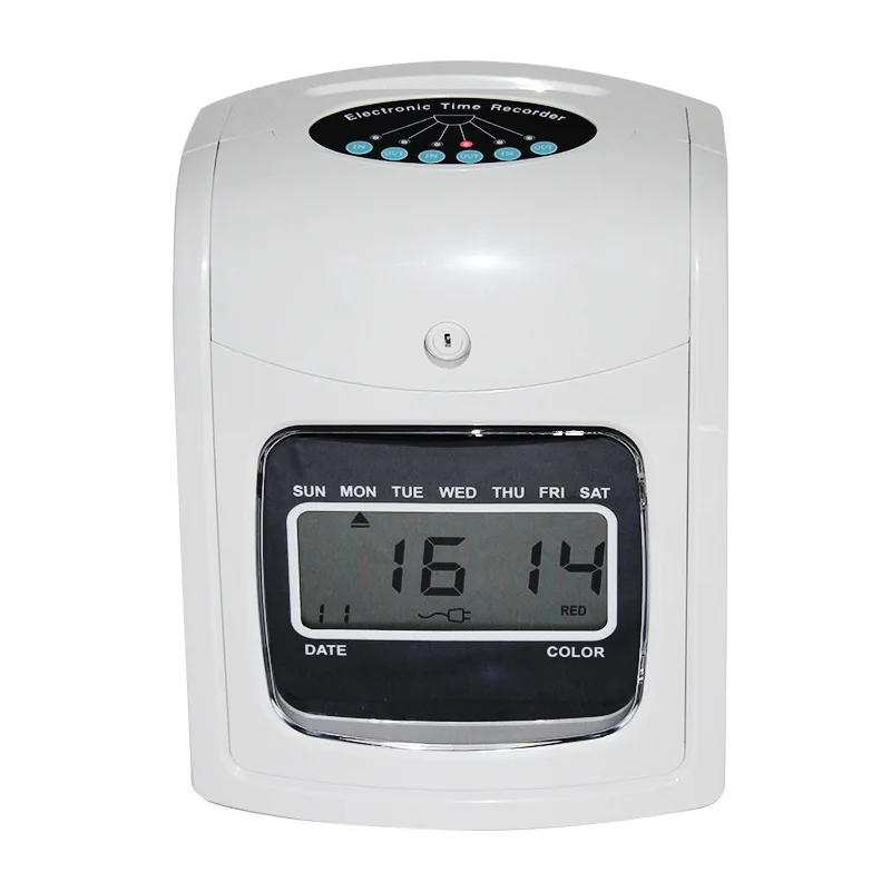 Electronic time clock Paper card English attendance machine Punch