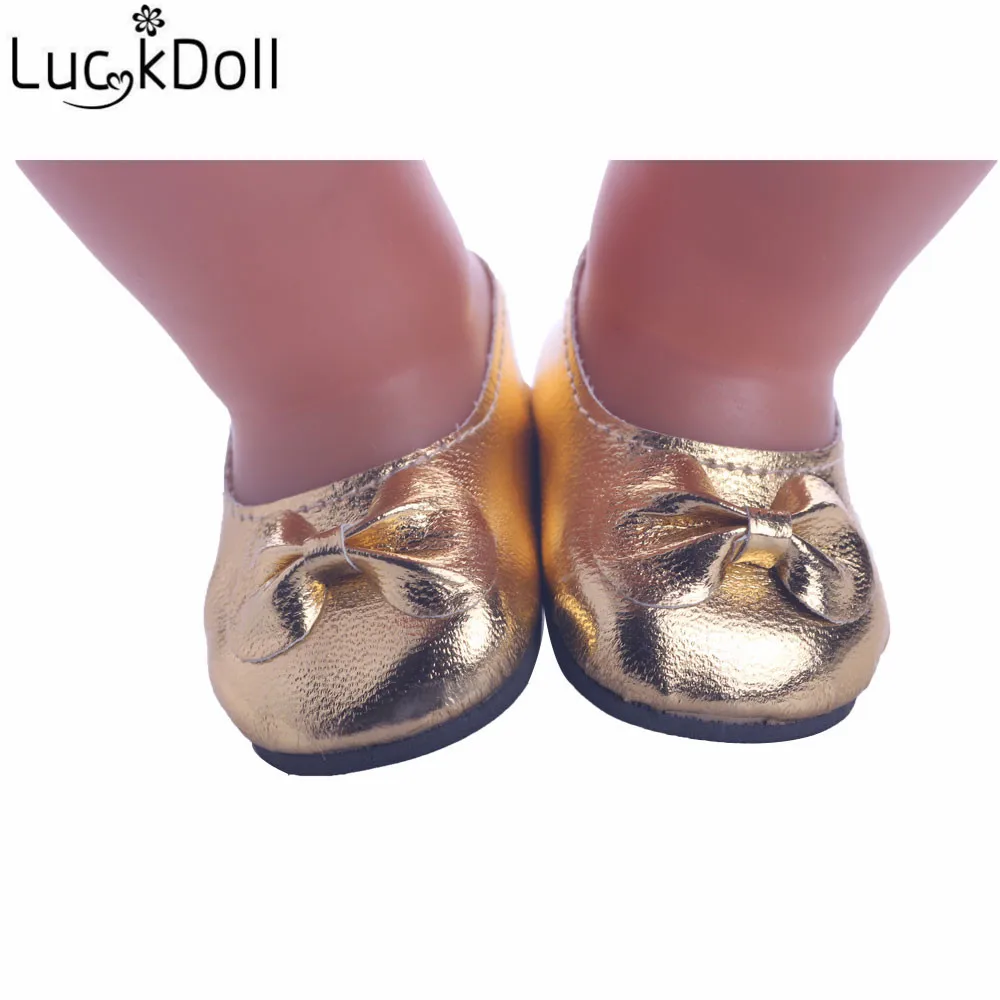 LUCKDOLL/обувь принцессы с круглым носком подходит для 18 дюймов американский размер