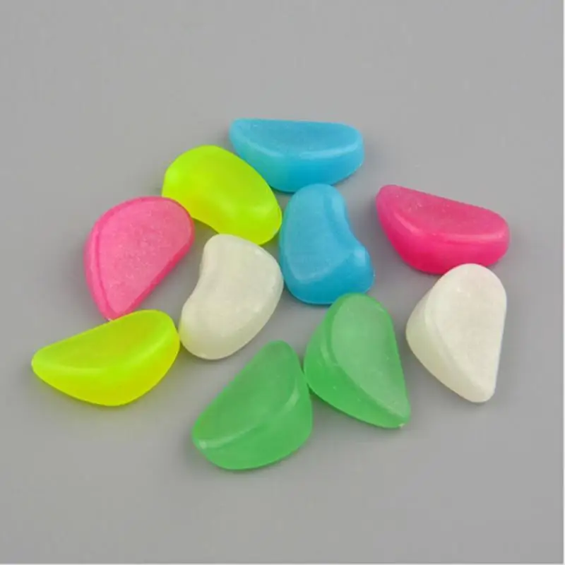 

Luminous Light-emitting Artificial Pebble Stone Glow In Dark Ornaments For Party Aquariums Fish Tank Decoration Stone Ornaments