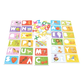 

Children's Digital Letter Enlightenment Recognition Fruit Animal Awareness Card Wooden Puzzle Jigsaw Puzzle