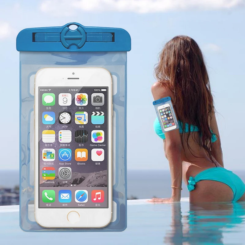 

New Diving Drifting Fishing Camping Dampproof Tools Waterproof Mobile Phone Bags Swimming Underwater Photo Dry Pouch 05