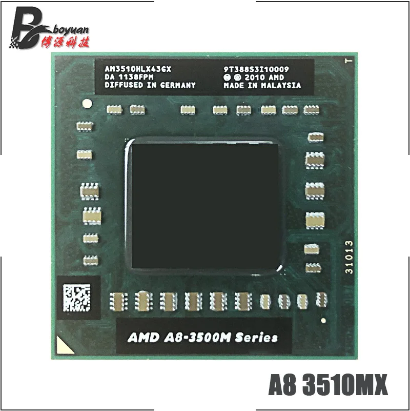 AMD A8-Series A8 3510MX 1 8 ГГц четырехъядерный четырехпоточный процессор AM3510HLX43GX разъем FS1 |
