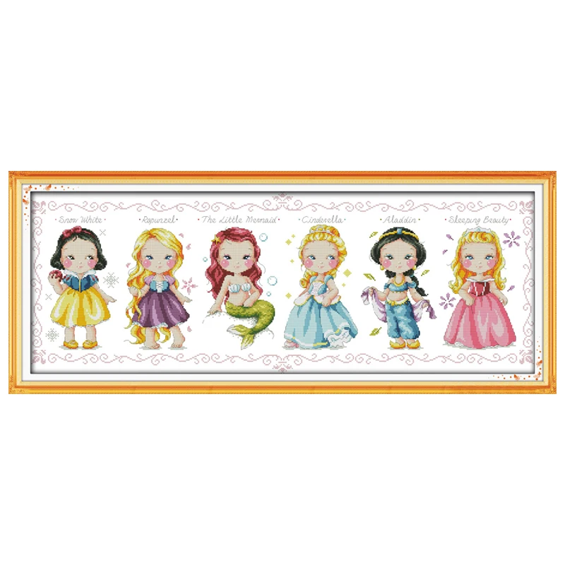 Free Ship The princess Counted Cross Stitch 11CT 14CT cartoon Kit Embroidery for Home Decor Needlework | Дом и сад