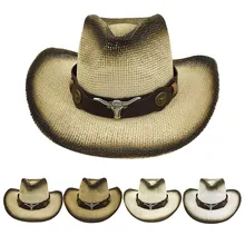 Ковбойская шляпа в стиле ретро для мужчин и женщин; ковбойская Кепка для верховой езды с кожаным ремнем; Кепка с широкими полями; винтажная шляпа; шляпа в стиле кантри; Heren Petten# D