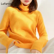 Lafarvie Winter Cashmere Sweater Women 2019 Fashion Casual Solid Turtleneck Sweater Warm Vintage Loose Long Sleeve Knit Pullover Lafarvie Winter Cashmere Sweater Women 2019 Fashion Casual Solid Turtleneck Sweater Warm Vintage Loose Long Sleeve Knit Pullover