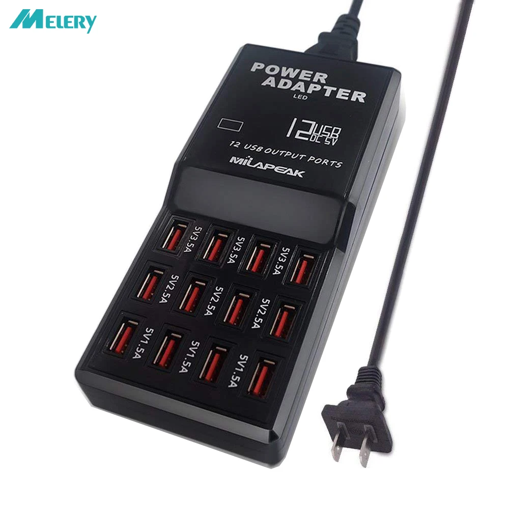 

Multi USB Charger 12 Ports Fast Rapid Desktop Phone Charge Power Adapter Quick Charger For iphone iPad Samsung Huawei Tablet