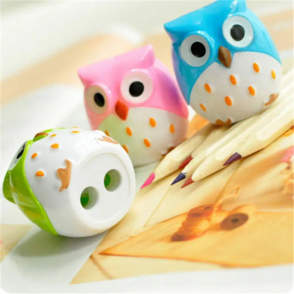 4Color Cute Owl Pattern Pen Pencil Sharpener Home School Kid's Desk Stationery 4Color Cute Owl Pattern Pen Pencil Sharpener Home School Kid's Desk Stationery