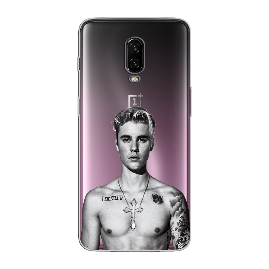 ciciber Justin Bieber Super Star Cover For Oneplus 6 6T 5 5T Back Clear Soft TPU Phone Cases For 1+ 6 6T 5 5T Coque Fundas Capa