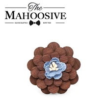 Mahoosive нагрудный цветочный галстук corbata calavera мужские галстуки и комплекты носовых платков деревянный галстук-бабочка papillon legno flower