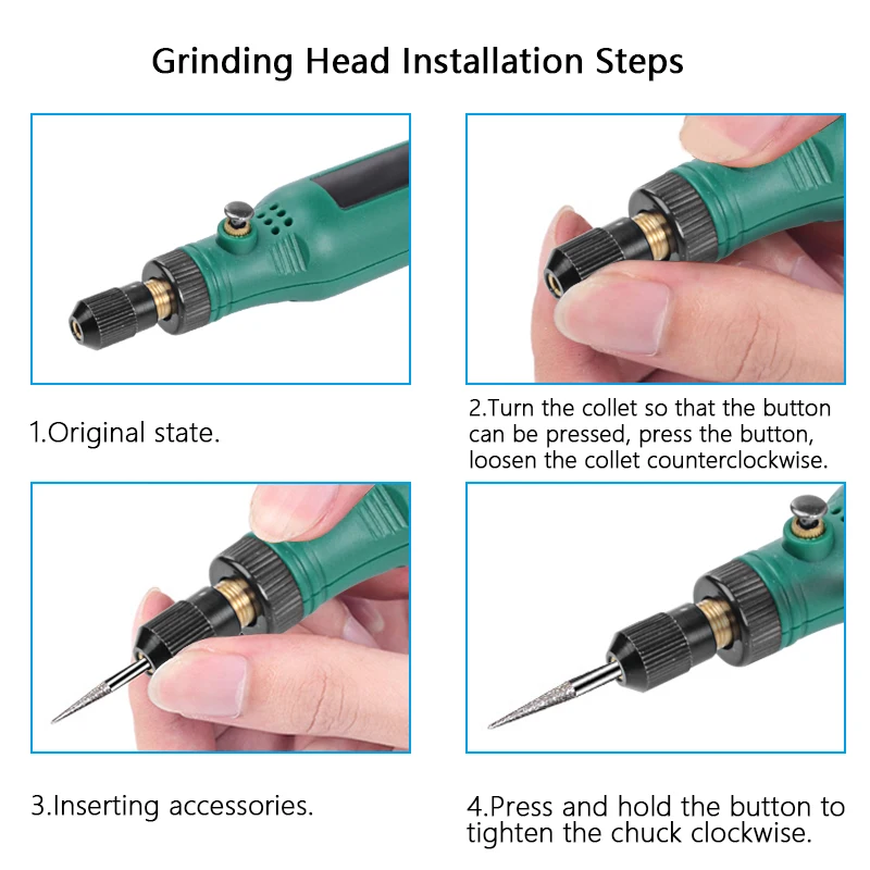 Handskit Mini Drill Electric Drill 10W Grinder Drill Tool Engraving Pen Grinding Milling Polishing Tools Power Tools For Dremel