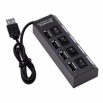 

High Speed 4 Port USB 2.0 External Multi Expansion Hub with ON / OFF Switch High Quality and Hot Sale in stock!!!