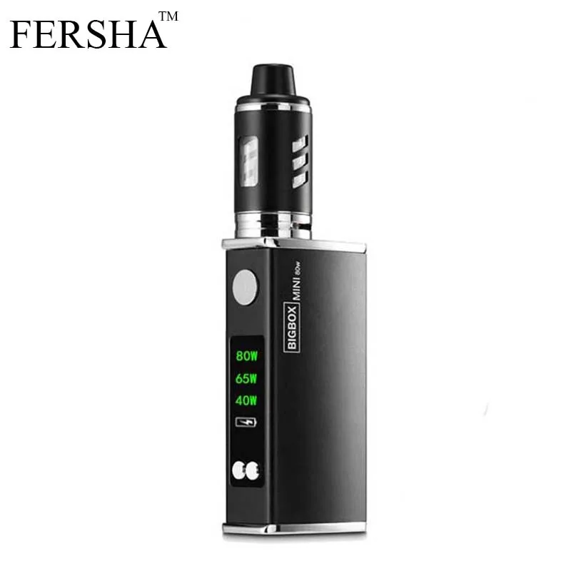 

FERSHA Electronic Cigarette 80W Adjustable vape mod box kit 2200mah 0.5ohm battery 3ml tank e-cigarette Big smoke atomizer vaper