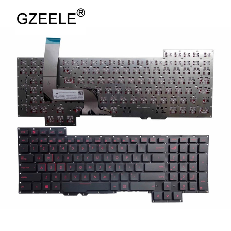 GZEELE для ASUS g751jl-bs17t28 G751JT-CH71 G751JM-BHI7T25 США раскладка клавиатуры ноутбука G751 G751J G751JL G751JM G751JT G751JY