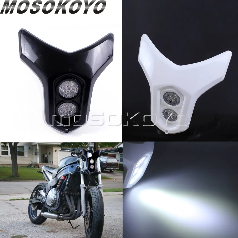 Двойная яркая светодиодная передняя фара для мотоциклов Honda Kawasaki Gas Suzuki |