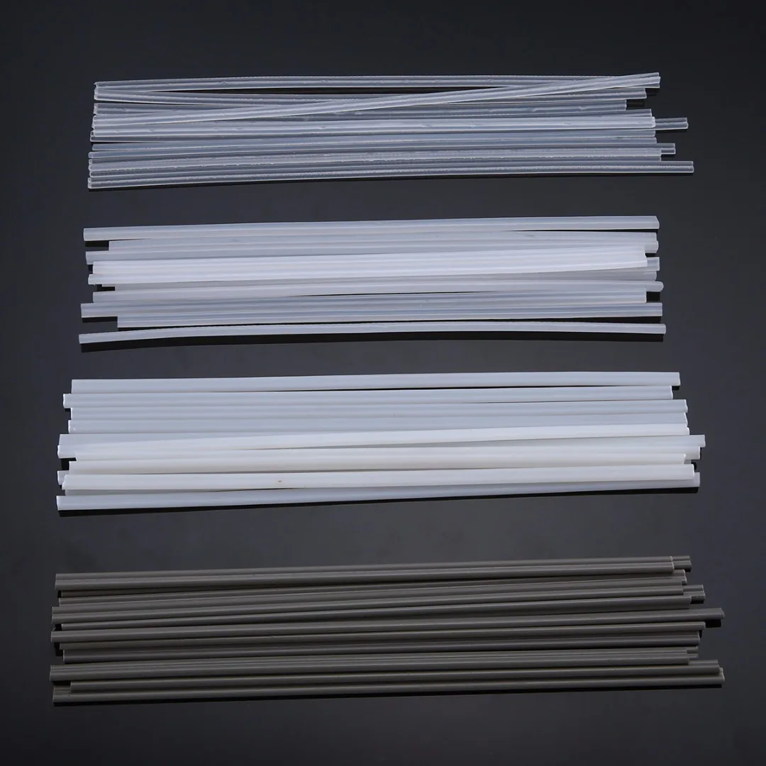 50pcs/set Plastic Welding Rods Bumper Repair ABS/PP/PVC/PE Welding Sticks Plastic Welder Soldering Supplies