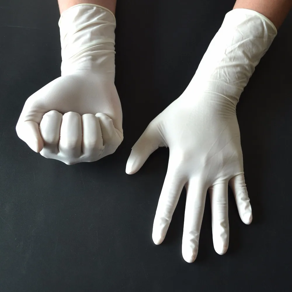3 пары одноразовые перчатки белые для хирургической операции Стерильная хирургическая натуральная латексная Нетоксичная Удобная и прочная
