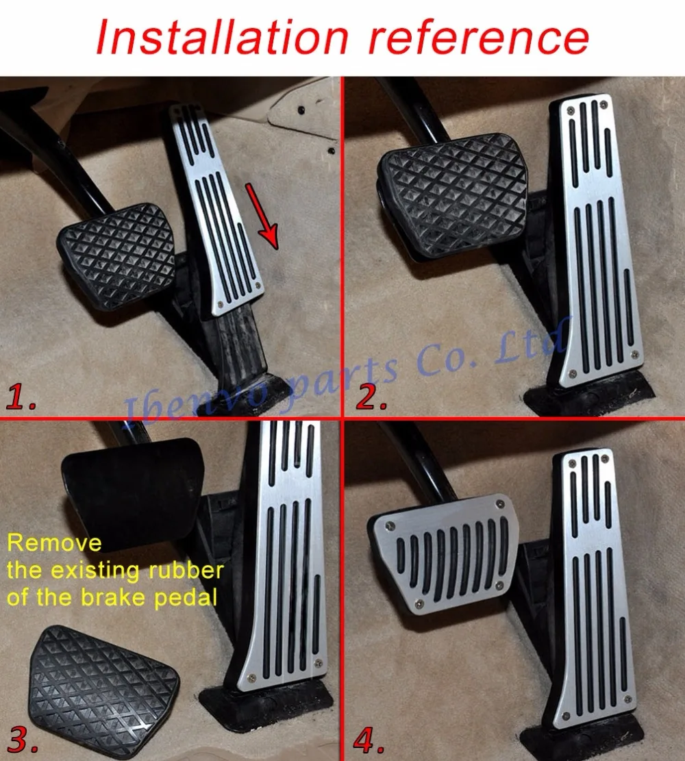 Non-Slip Стайлинг для автомобиля BMW 3 E90/E92 5 F10 6 F12 7 F01 X3 F25 X5 E70 X6 E71 Z4 E89 Тормоз газа не прилипает, не давит, подставка для Аксессуары для педалей