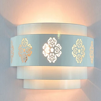 

E27 Modern Brief Personalized Iron Wall Lamp For Entrance Bedroom 85-220 lights Bedside lamp