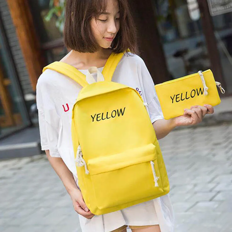 

Female women canvas backpack preppy style school Lady girl student school laptop bag mochila bolsas WBC1007