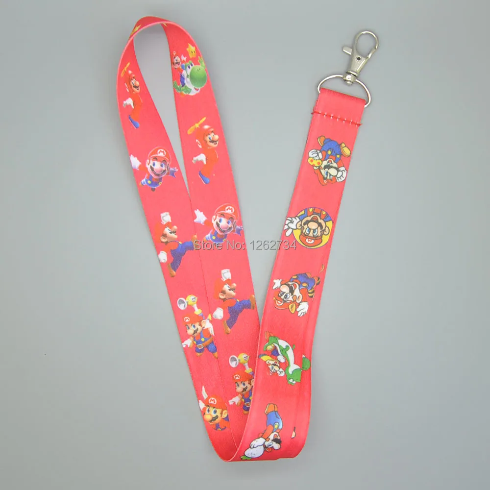 Super Mario Bros шейный ремешок для сотового телефона ID Card Key Lanyard PCXB