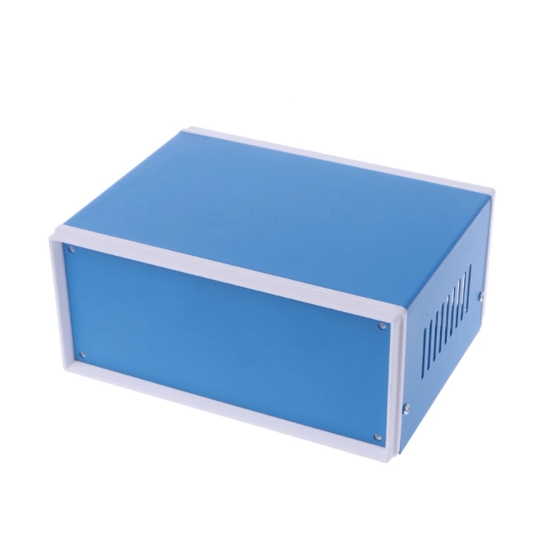 Синий металлический корпус проект Чехол DIY Распределительная коробка 6," x 5,1" x 3,1"