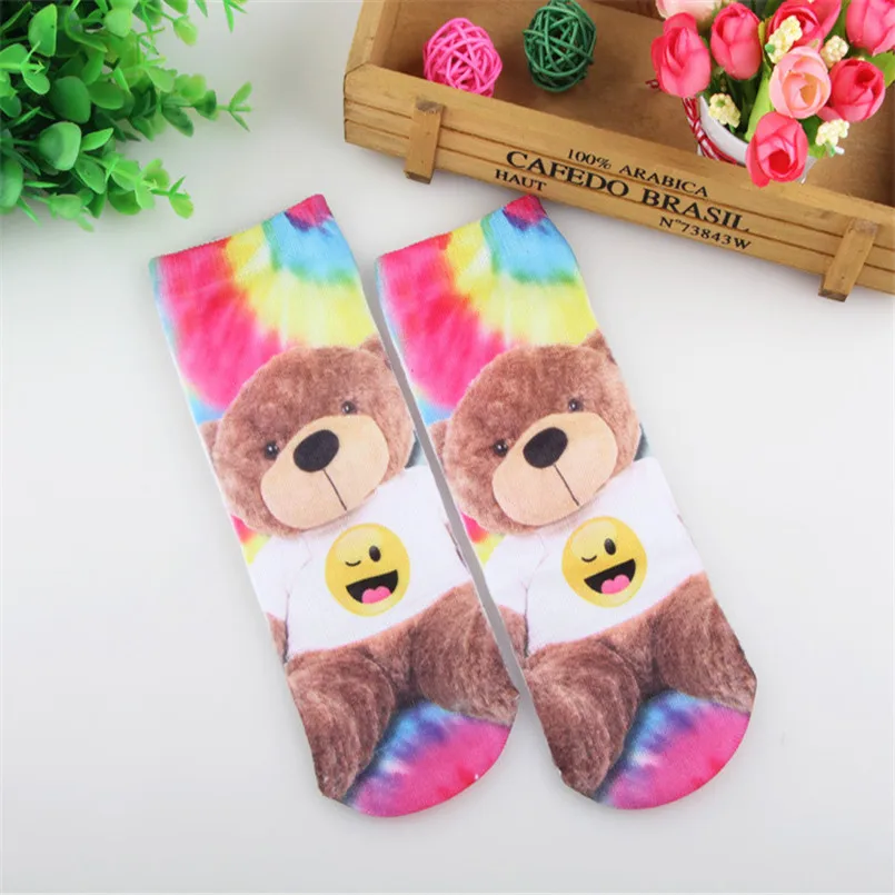 

Pretty selling 3D Printed Socks Women Animals Socks Unisex Low Cut Ankle Socks 2 pair/lot
