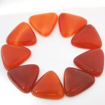 

Natural Stone Cabochons CAB Triangle Onyx Red Carnelian Beads For DIY Jewelry Making Side length 25*25*8mm 10PCS Free Shipping