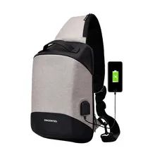 Чехол сумки для мужчин мульти-функциональный дизайн Креста тела Повседневное Тип Anti Theft груди мешок с USB Сак banane homme