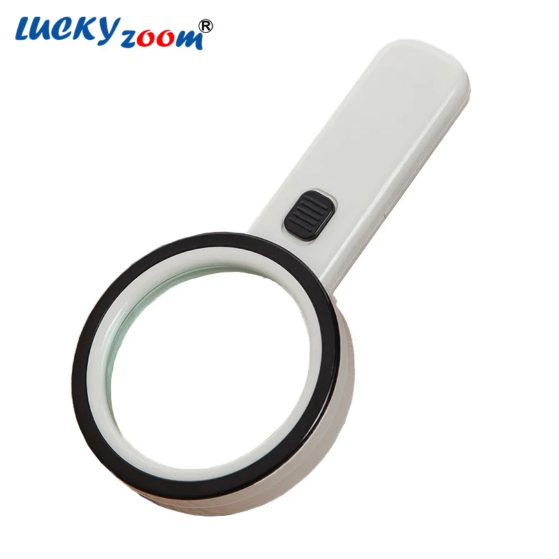 

New 10X Double Optical Lens 12 LED Light Magnifier 1 UV Money Currency Detector Light Magnifier Antique Jewelry Magnifying Glass