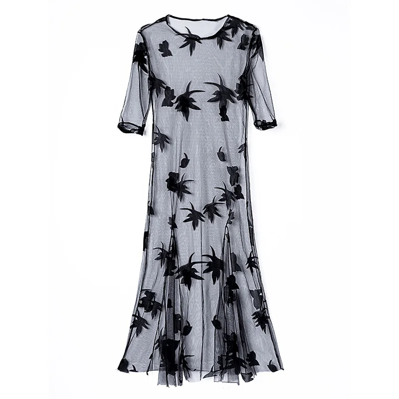 Women-Clothing-Summer-Sexy-Beach-Hollow-Out-White-Mesh-Lace-Dress-Women-Long-Sleeve-O-Neck-Long-Dress-DR0162 (10)