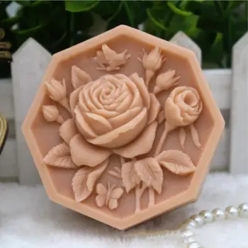 

Grainrain Soap Mold Rose Flower Butterfly Silicone Mold Crafted Molds Handmade Soap Mold