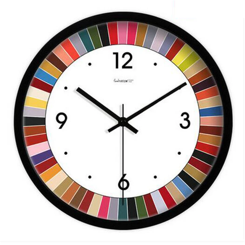 

Round Digital Watch Wall Clock Silent Quartz Beautiful Watch Modern Metal Wall Hanging Clock Home Design Decorative WWN85