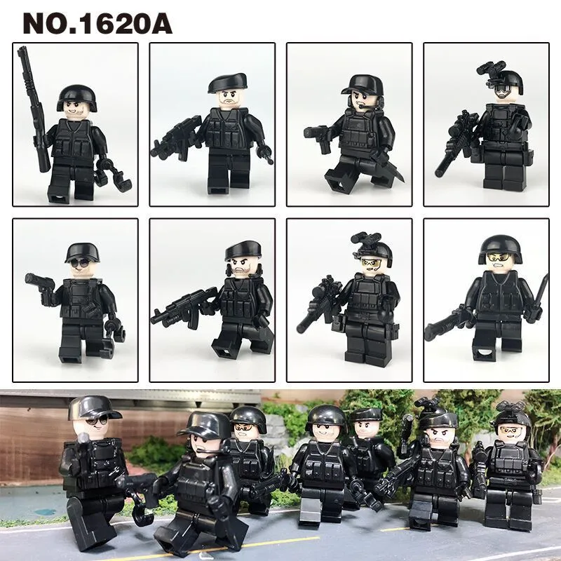

Building Blocks Lepin Technic Brinquedos Toys for Children Lepin Juguetes SWAT Police Man Blocks Compatible Lepin 8 Styles/lot