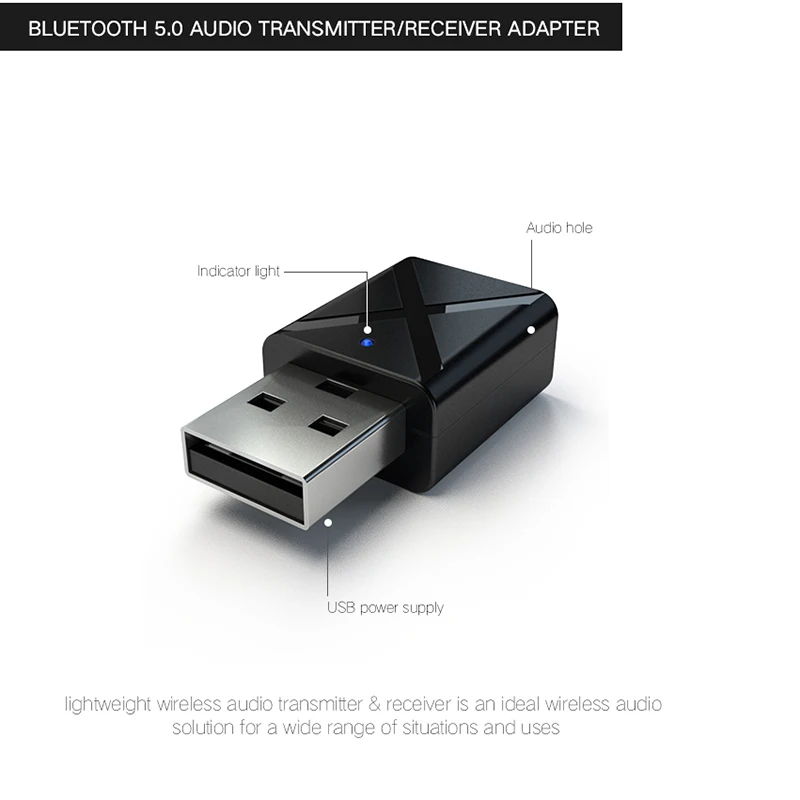 Kebidu беспроводной USB Bluetooth приемник передатчики 5,0 аудио музыка стерео адаптер ключ для ТВ ПК Bluetooth динамик наушники