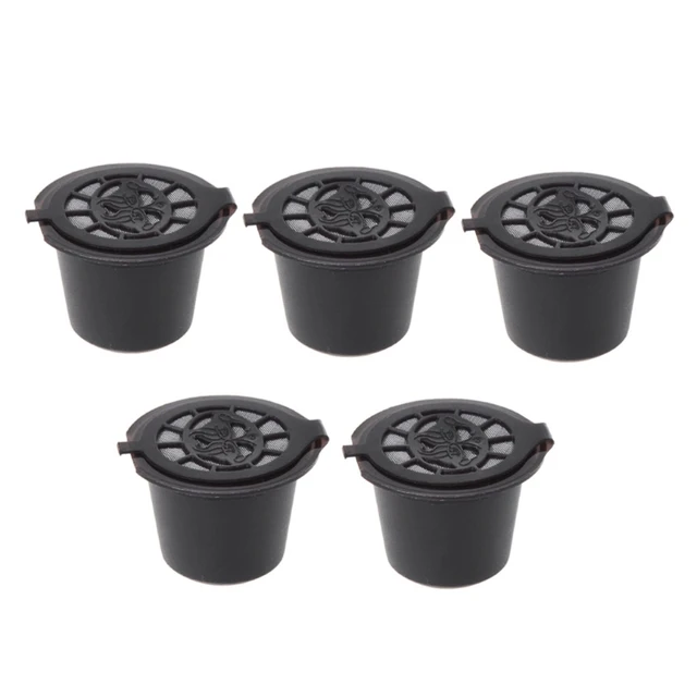 Special Offers Black 5pcs Coffee Filter Refillable Reusable Coffee Capsule Pods For Nespresso Machine Coffee Maker Accessories Parts Special Offers Black 5pcs Coffee Filter Refillable Reusable Coffee Capsule Pods For Nespresso Machine Coffee Maker Accessories Parts