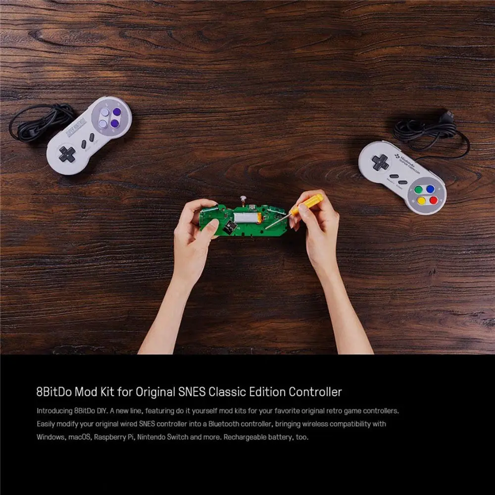 8bitdo Mod Kit Запчасти для SNES Classic Edition контроллер DIY SNES классический контроллер Bluetooth геймпад NS для аксессуаров для игровой приставки