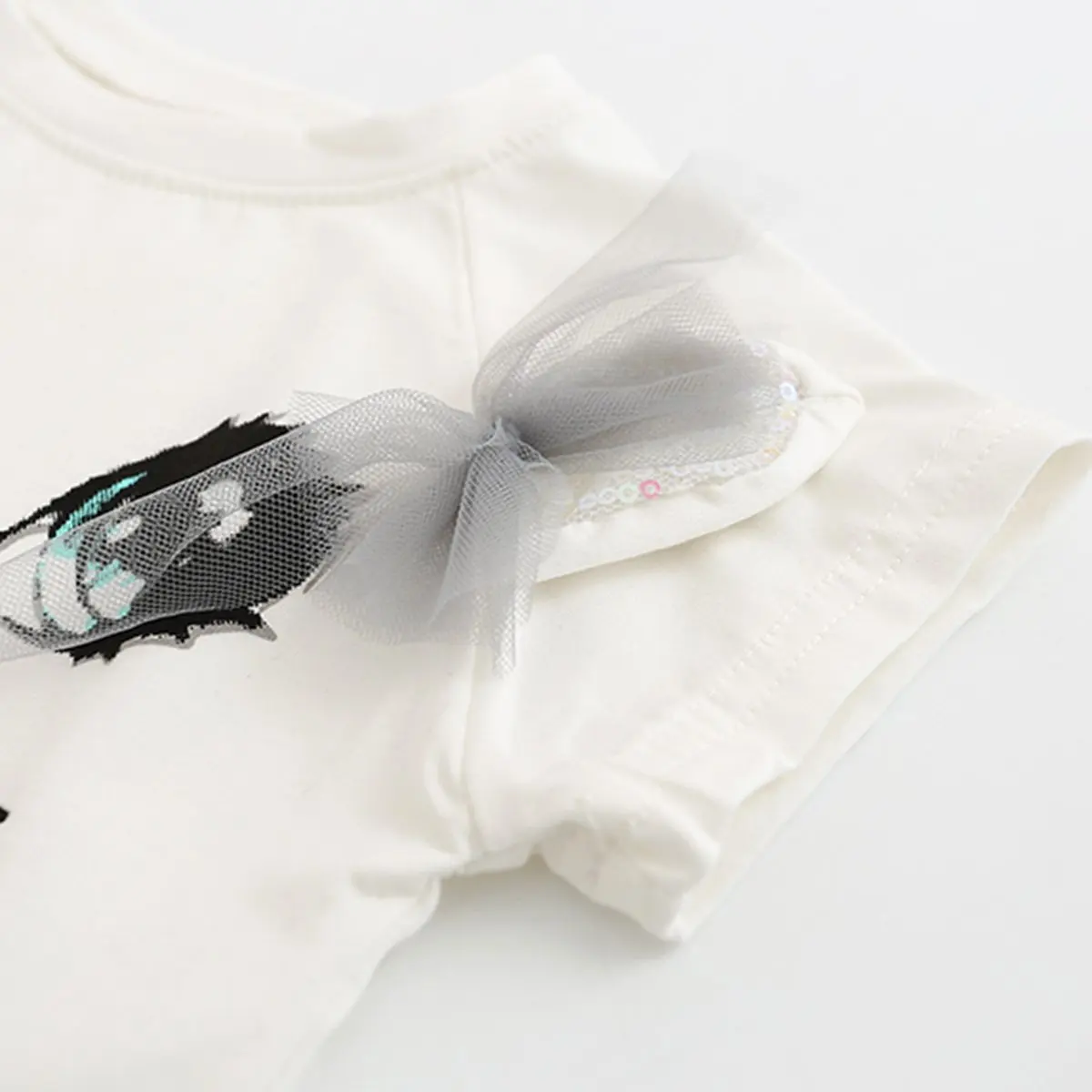 Одежда для маленьких девочек одежда на весну и лето Милая футболка с принтом кота топы, юбка-пачка, платье милый комплект из 2 предметов